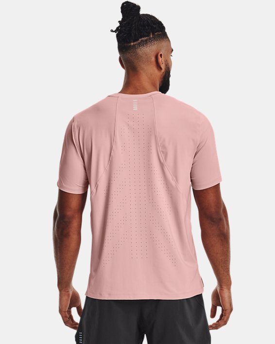 Men's UA Iso-Chill Run Laser T-Shirt, Pink, pdpMainDesktop image number 1